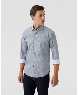 Oxford - Kenton Printed Cotton Shirt - Shirts & Polos (Blue Print) Kenton Printed Cotton Shirt