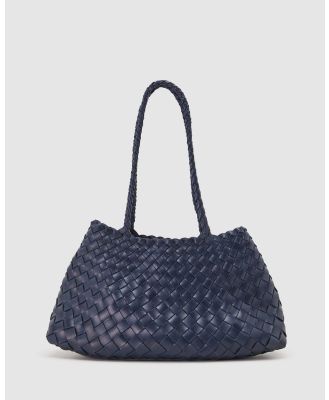 Oxford - Layla Woven Leather Bag - Handbags (Blue Dark) Layla Woven Leather Bag