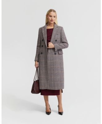 Oxford - Lily Wool Rich Coat - Coats & Jackets (Purple Print) Lily Wool Rich Coat