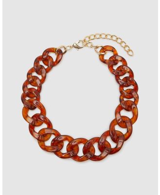 Oxford - Porsha Resin Necklace - Jewellery (Brown Medium) Porsha Resin Necklace