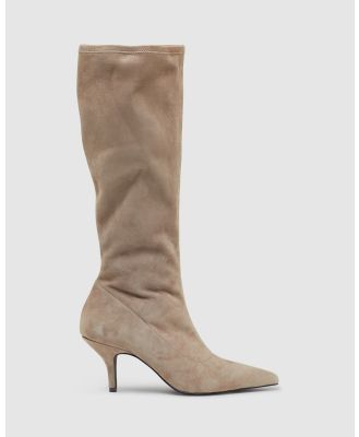 Oxford - Rosa Stiletto Stretch Boot - Knee-High Boots (Grey Medium) Rosa Stiletto Stretch Boot