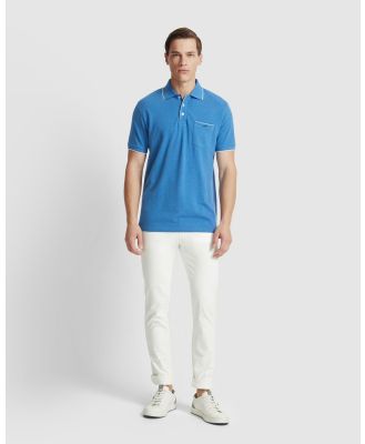 Oxford - Roscoe Organic Cotton Polo - Shirts & Polos (Blue Medium) Roscoe Organic Cotton Polo