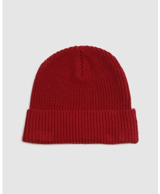 Oxford - Ruben Knit Beanie - Headwear (Red Dark) Ruben Knit Beanie