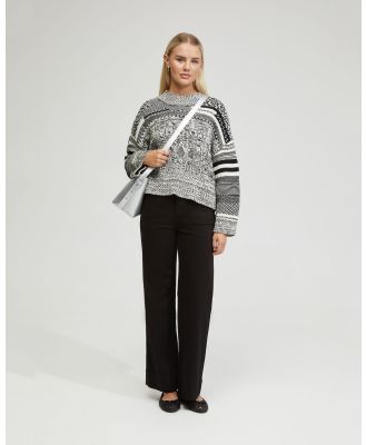 Oxford - Savannah Cable Knit - Jumpers & Cardigans (Black) Savannah Cable Knit