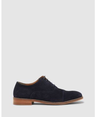 Oxford - Saville Suede Oxford Shoe - Dress Shoes (Blue Dark) Saville Suede Oxford Shoe