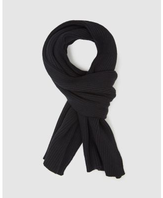 Oxford - Stima Rib Knit Scarf - Scarves & Gloves (Black) Stima Rib Knit Scarf