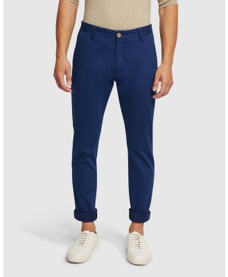 Oxford - Stretch Skinny Fit Chinos - Pants (Blue Medium) Stretch Skinny Fit Chinos