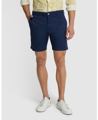 Oxford - Tom Organic Cotton Shorts - Chino Shorts (Blue Dark) Tom Organic Cotton Shorts