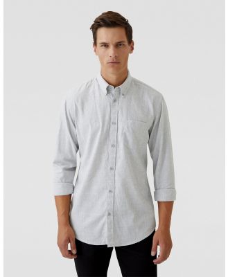 Oxford - Uxbridge Micro Houndtooth Shirt - Casual shirts (Grey Stripe) Uxbridge Micro Houndtooth Shirt