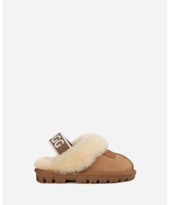 Ozwear Connection Uggs - Ugg Kids Coquette  Slipper (Elastic Backstrap)( Water Resistant) - Boots (CHESTNUT) Ugg Kids Coquette  Slipper (Elastic Backstrap)( Water Resistant)