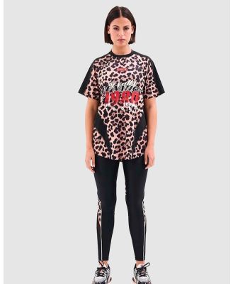 P.E Nation - Lap Time Air Form SS Tee - Short Sleeve T-Shirts (Animal Print) Lap Time Air Form SS Tee