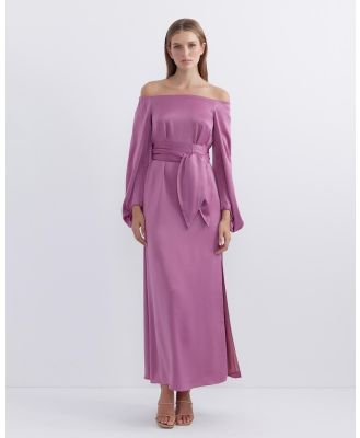 Pasduchas - Alight Shoulder Midi Dress - Dresses (Mulberry) Alight Shoulder Midi Dress