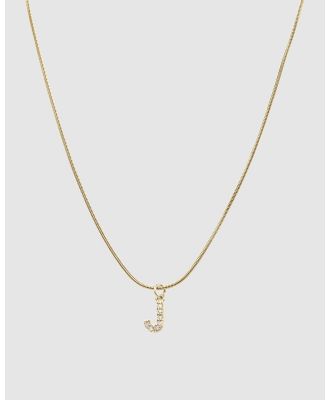 Pastiche - Initial J Necklace - Jewellery (Gold) Initial J Necklace