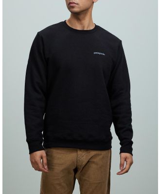 Patagonia - Fitz Roy Icon Uprisal Crew Sweatshirt - Tops (Ink Black) Fitz Roy Icon Uprisal Crew Sweatshirt