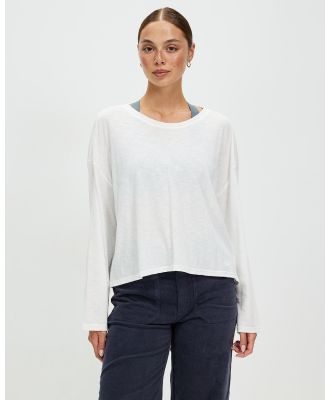 Patagonia - Long Sleeved Mainstay Top - Tops (White) Long-Sleeved Mainstay Top