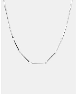PDPAOLA - Bar Chain Silver Necklace - Jewellery (Silver) Bar Chain Silver Necklace