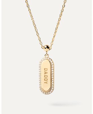 PDPAOLA - Charm Necklace Daddy Sparkly Charm - Jewellery (Gold) Charm Necklace Daddy Sparkly Charm