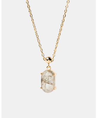 PDPAOLA - Charm Necklace Labradorite Strength Charm - Jewellery (Gold) Charm Necklace Labradorite Strength Charm