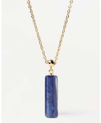 PDPAOLA - Charm Necklace Lapis Lazuli Charm - Jewellery (Gold) Charm Necklace Lapis Lazuli Charm