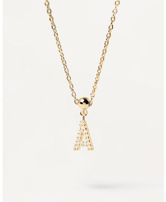 PDPAOLA - Charm Necklace Letter Charm - Jewellery (Gold) Charm Necklace Letter Charm
