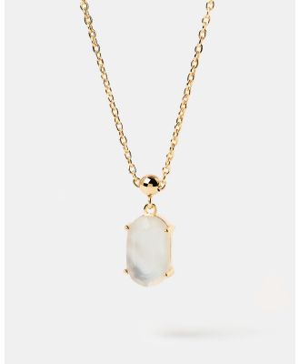 PDPAOLA - Charm Necklace Mother of Pearl Intuition Charm - Jewellery (Gold) Charm Necklace Mother of Pearl Intuition Charm
