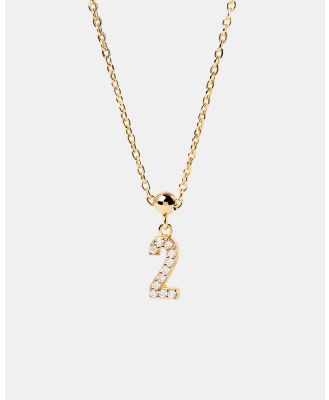 PDPAOLA - Charm Necklace Number 2 Charm - Jewellery (Gold) Charm Necklace Number 2 Charm