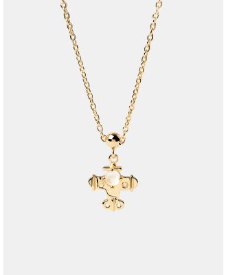 PDPAOLA - Charm Necklace Plane Charm - Jewellery (Gold) Charm Necklace Plane Charm