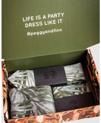 Peggy and Finn - Fan Palm Sage Tie Gift Box - Ties (Green) Fan Palm Sage Tie Gift Box