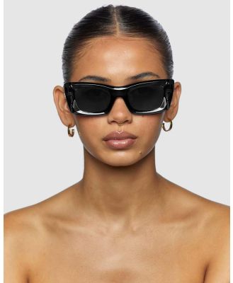 PETA AND JAIN - Kaos Sunglasses - Square (Black & Black) Kaos Sunglasses