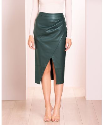 Pilgrim - Rowan Vegan Leather Skirt - Leather skirts (Emerald) Rowan Vegan Leather Skirt