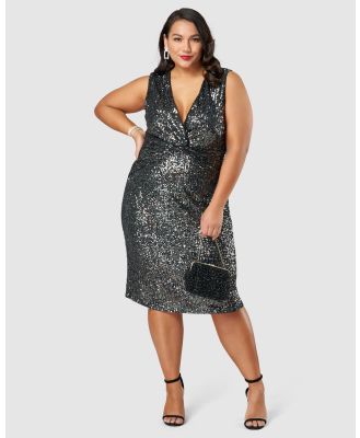 Pink Dusk - Twist Of Seduction Sequin Dress - Dresses (Silver) Twist Of Seduction Sequin Dress