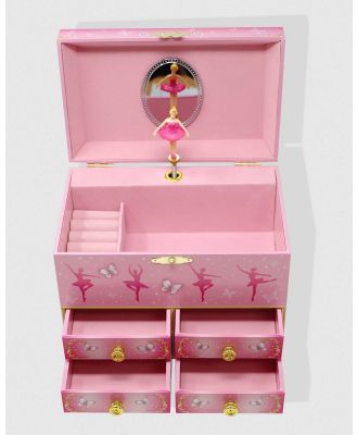 Pink Poppy - Butterfly Ballet Medium Musical Jewellery Box - All toys (Pink) Butterfly Ballet Medium Musical Jewellery Box