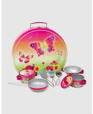 Pink Poppy - Rainbow Butterfly Cooking Set In Carry Case - Novelty Gifts (Multi) Rainbow Butterfly Cooking Set In Carry Case