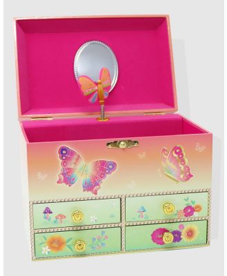 Pink Poppy - Rainbow Butterfly Medium Musical Jewellery Box - All toys (Multi) Rainbow Butterfly Medium Musical Jewellery Box