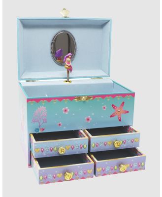 Pink Poppy - Shimmering Mermaid Medium Musical Jewellery Box - All toys (Blue) Shimmering Mermaid Medium Musical Jewellery Box