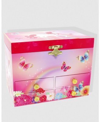 Pink Poppy - Unicorn Butterfly Medium Musical Jewellery Box - All toys (Pink) Unicorn Butterfly Medium Musical Jewellery Box