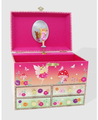 Pink Poppy - Unicorn & The Pixie Fairy Musical Jewellery Storage Box - Novelty Gifts (Pink) Unicorn & The Pixie Fairy Musical Jewellery Storage Box