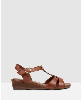 Planet Shoes - Charley Wedge Heel Leather Sandal - Casual Shoes (Tan) Charley Wedge Heel Leather Sandal