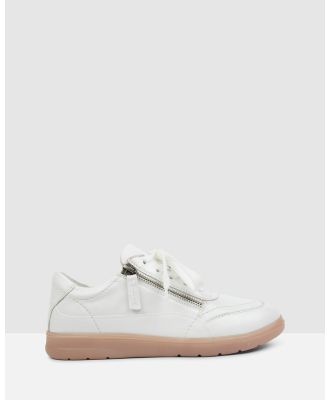 Planet Shoes - Kari Comfort Zip Sneaker - Casual Shoes (White) Kari Comfort Zip Sneaker