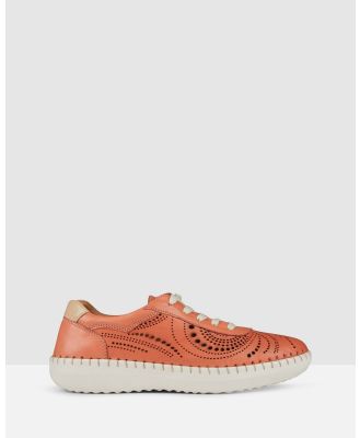 Planet Shoes - Katy Lace Up Comfort Sneaker - Lifestyle Sneakers (Orange) Katy Lace Up Comfort Sneaker