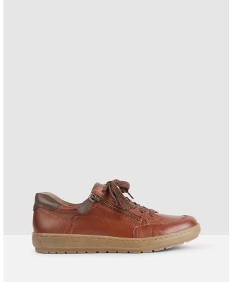 Planet Shoes - Klip Lace Up Comfort Sneaker - Casual Shoes (Cognac) Klip Lace Up Comfort Sneaker