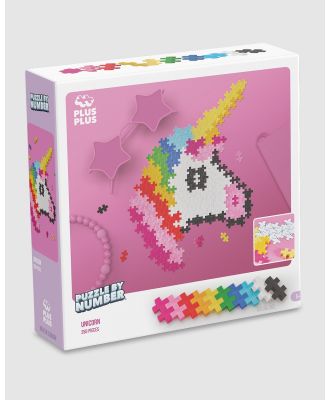 Plus Plus - Puzzle by Number   Unicorn 250pcs - Puzzles (Pink) Puzzle by Number - Unicorn 250pcs
