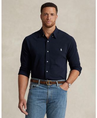 Polo Ralph Lauren - Big & Tall Long Sleeve Knit Shirt - Shirts & Polos (Aviator Navy) Big & Tall Long Sleeve Knit Shirt