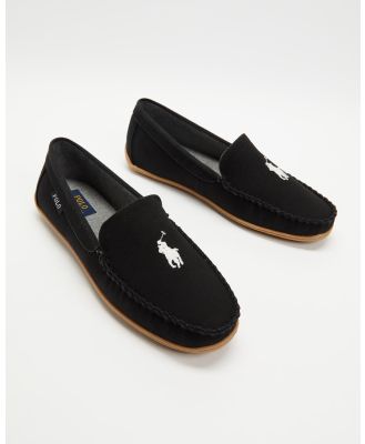 Polo Ralph Lauren - Brenan Slippers   Men's - Slippers & Accessories (Black Twill & Grey) Brenan Slippers - Men's