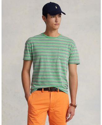 Polo Ralph Lauren - Classic Fit Striped Jersey T Shirt - Short Sleeve T-Shirts (Raft Green Multi) Classic Fit Striped Jersey T-Shirt