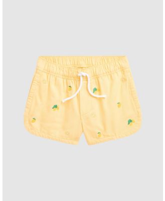 Polo Ralph Lauren - Cotton Twill Shorts   ICONIC EXCLUSIVE   Toddler - Shorts (Banana Cream) Cotton Twill Shorts - ICONIC EXCLUSIVE - Toddler