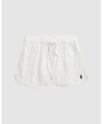 Polo Ralph Lauren - Cotton Twill Shorts   Teens   ICONIC EXCLUSIVE - Shorts (Deckwash White) Cotton Twill Shorts - Teens - ICONIC EXCLUSIVE