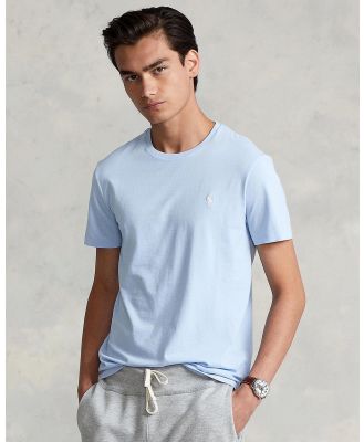 Polo Ralph Lauren - Custom Slim Fit Jersey Crewneck T Shirt   ICONIC EXCLUSIVE - Clothing (Elite Blue C1750) Custom Slim Fit Jersey Crewneck T-Shirt - ICONIC EXCLUSIVE