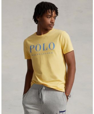 Polo Ralph Lauren - Custom Slim Fit Logo Jersey T Shirt - Short Sleeve T-Shirts (Banana Cream) Custom Slim Fit Logo Jersey T-Shirt
