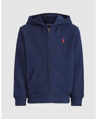 Polo Ralph Lauren - Full Zip Hoodie   Toddler - Hoodies (Cruise Navy) Full-Zip Hoodie - Toddler